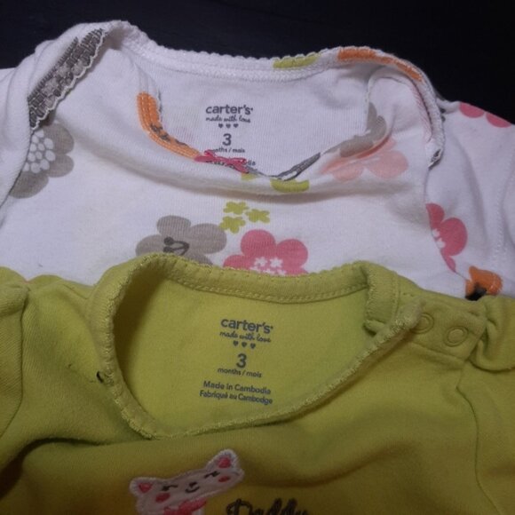 8PC BUNDLE Short Sleeve Onesies Newborn Baby Girl Clothing 0-3 3 Months - Picture 13 of 15